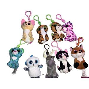 Ty Beanie Boo Clip On Plush- Set of 9